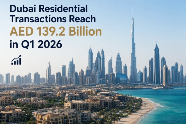 Dubai Residential Transactions Reach AED 139.2 Billion In Q1 2026